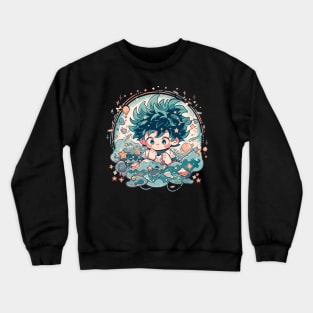 chibi midoriya Crewneck Sweatshirt